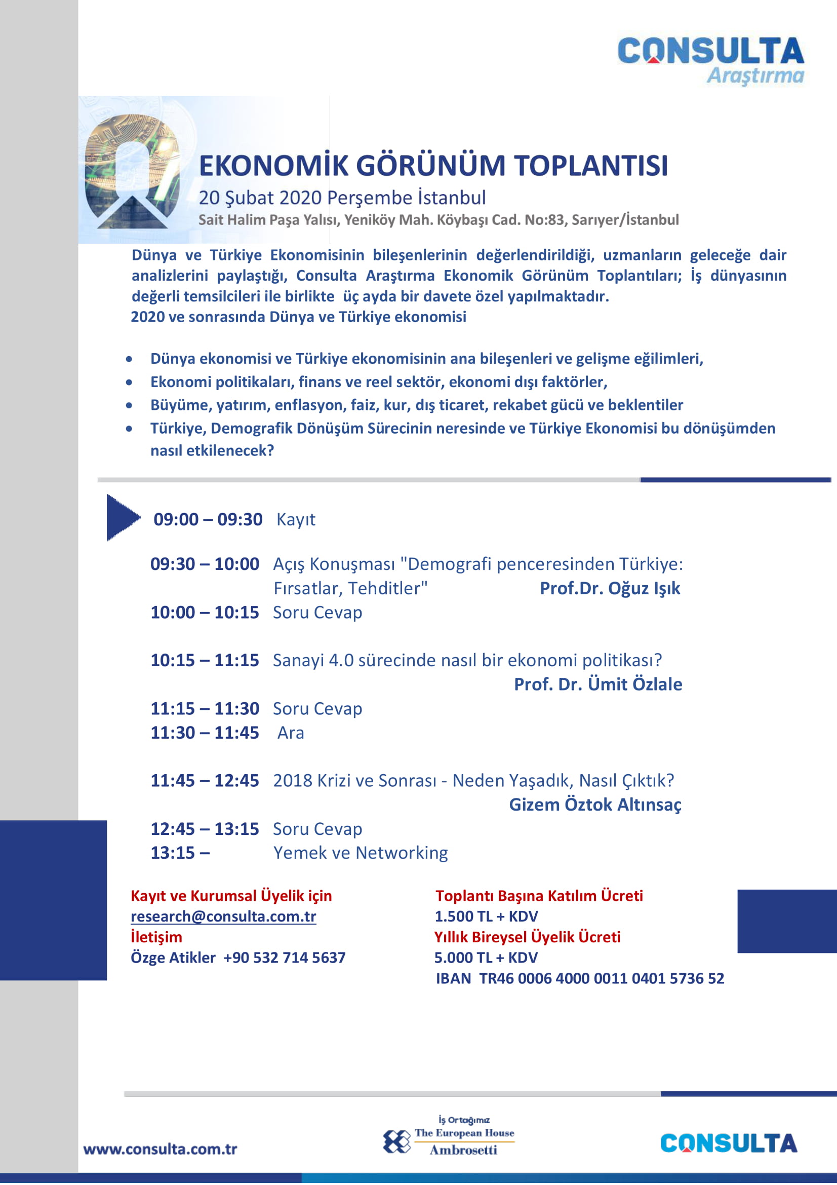 Ekonomik Görünüm Toplantısı- 20 Şubat 2020
