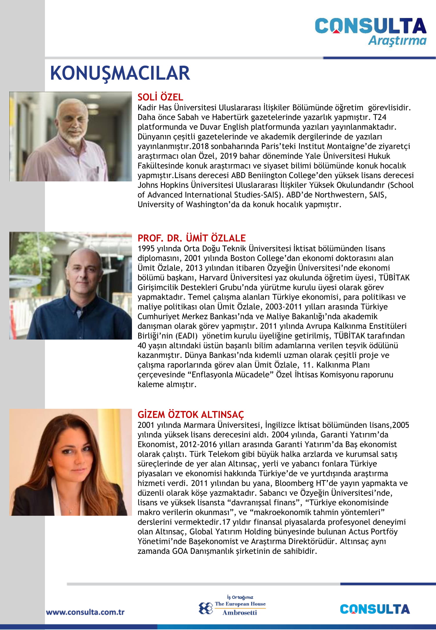 Ekonomik Görünüm Toplantısı Webinar- 03 Haziran 2020