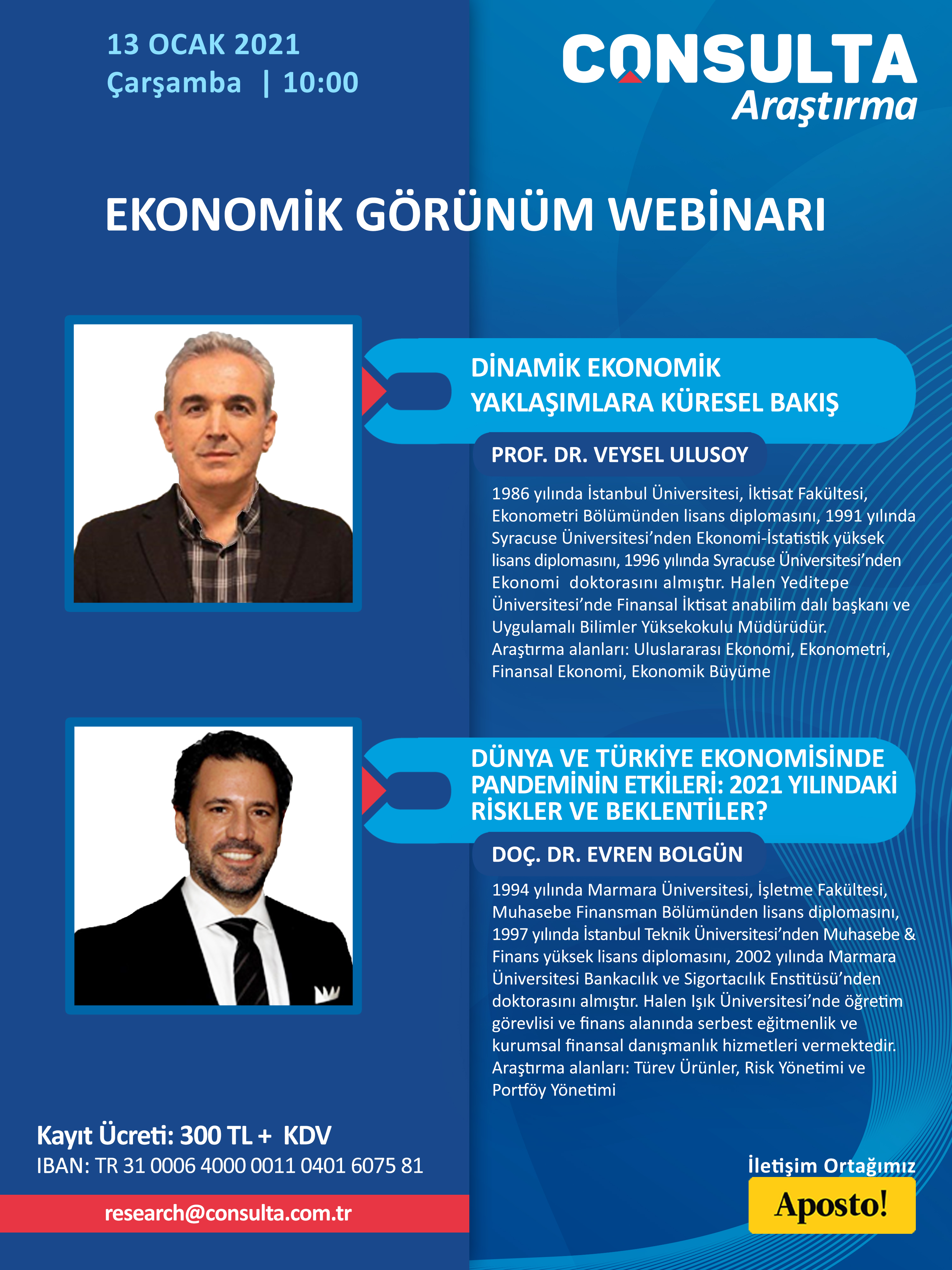 Dünya ve Türkiye Ekonomisi, Finans Piyasaları, Beklentiler- 13 Ocak 2021